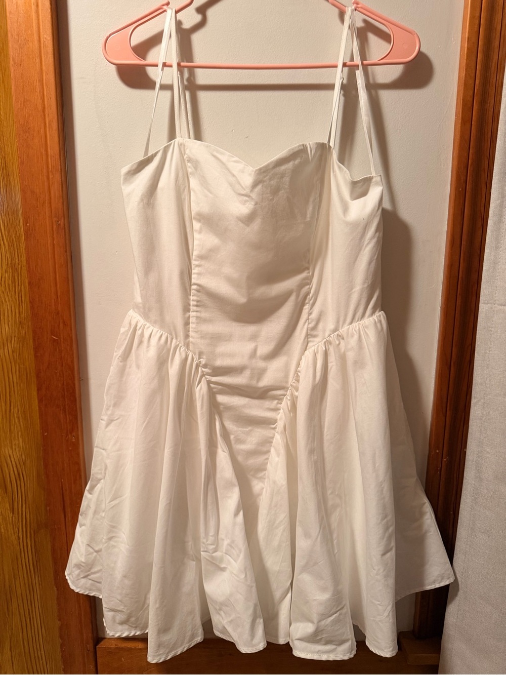 Francesca's White Sweat Heart Mini Dress Size Medium